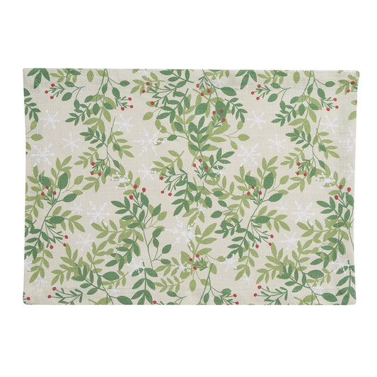 Park Designs Williamsburg Snowflakes And Berries Placemat - Set of 12