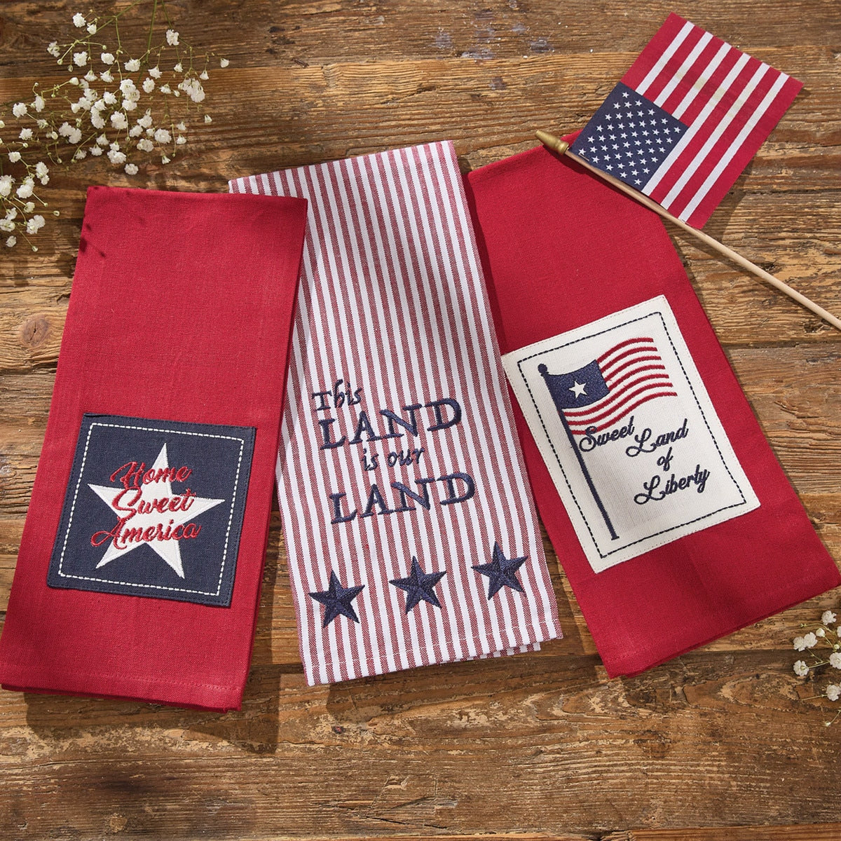 Park Designs Williamsburg This Land Dishtowel - Set of 6