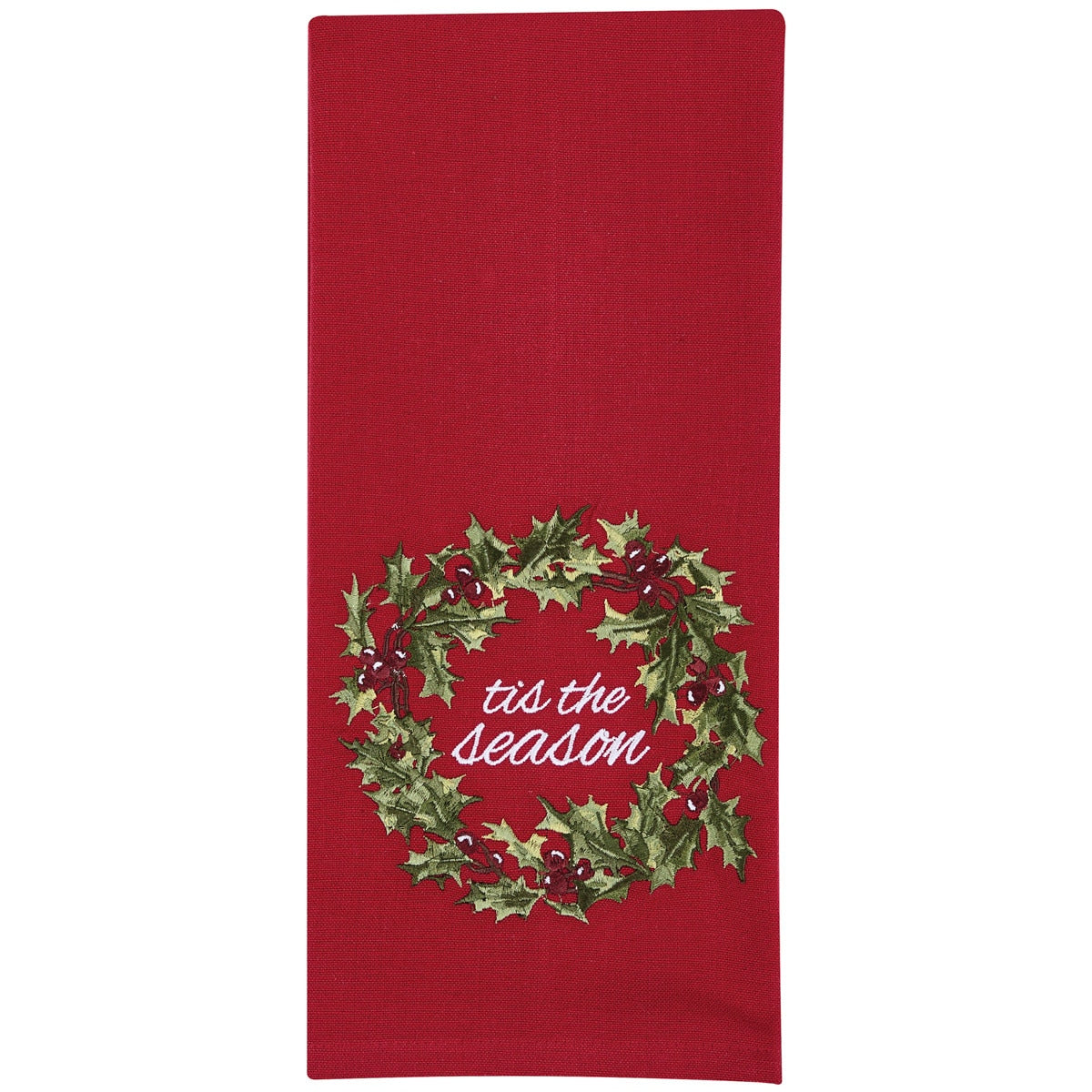 Park Designs Williamsburg Tis The Season Wreath Dishtowel - Set of 6