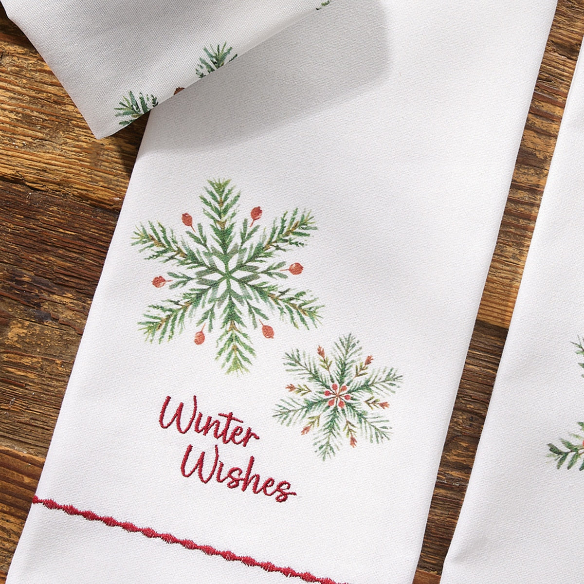 Park Designs Williamsburg Winter Wishes Dishtowel - Set of 6