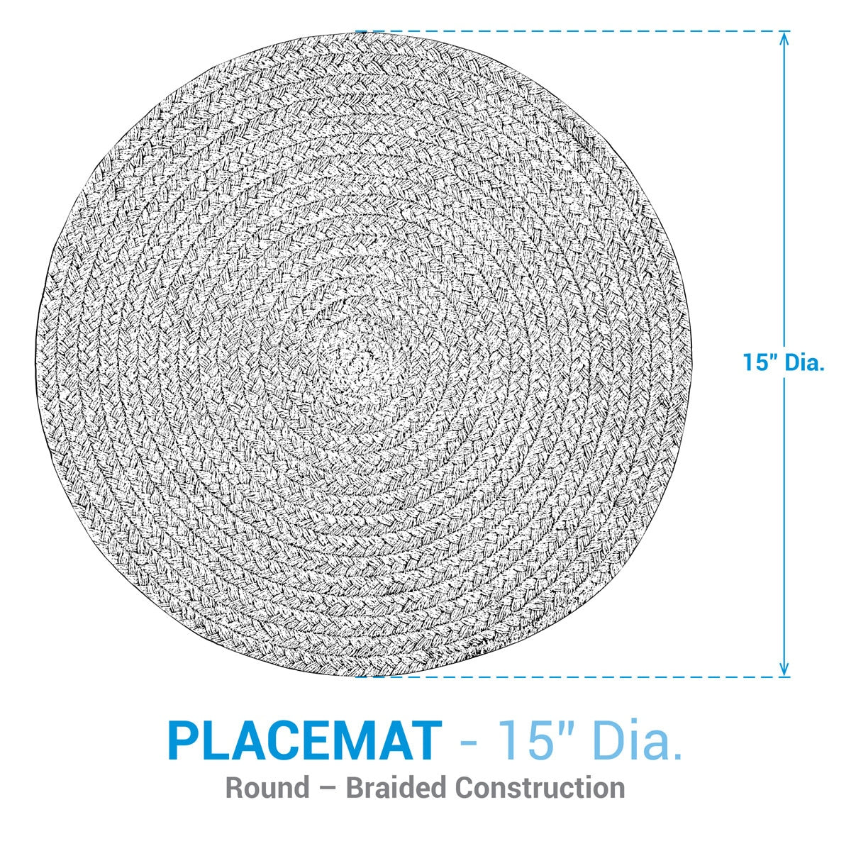 Park Designs Cabin Printed Braided Placemat - Set of 12