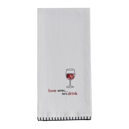 Park Designs YLove Stinks Sentiment Dishtowel - Set of 2