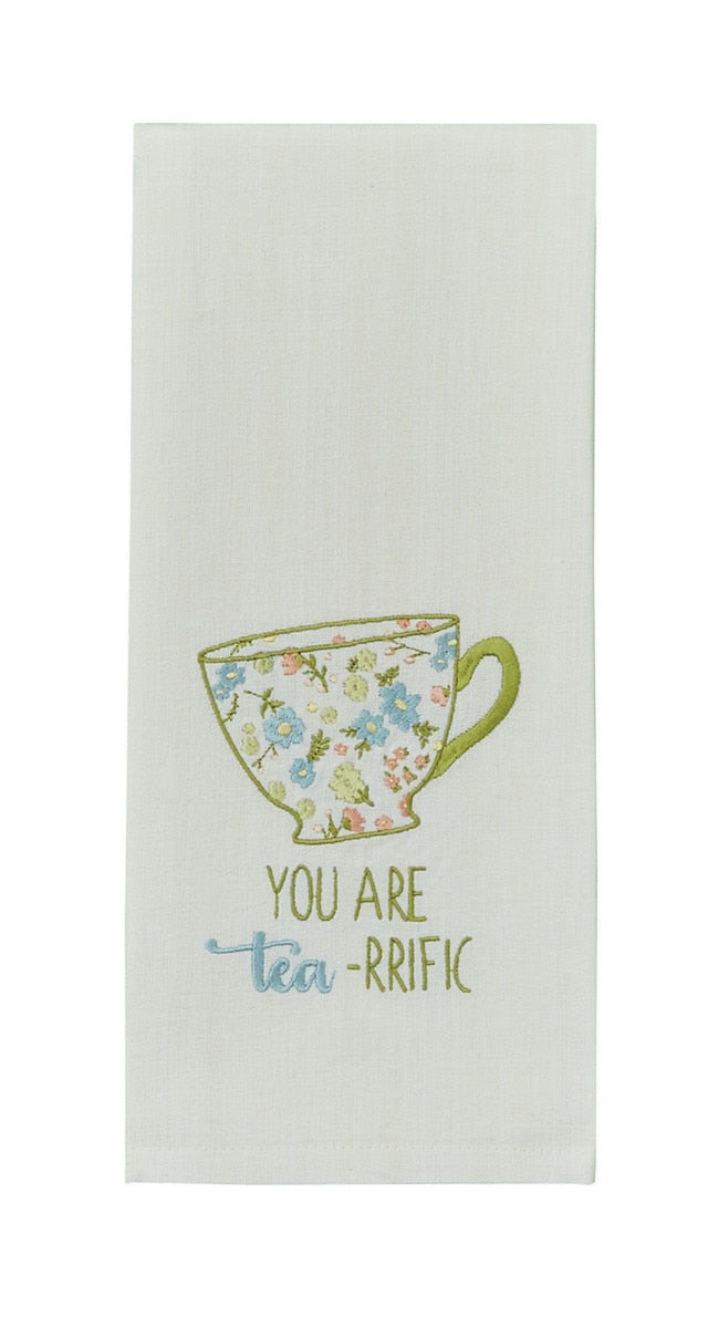 Park Designs You Are Tea-Rrific Embroidered Dishtowel - Set of 2