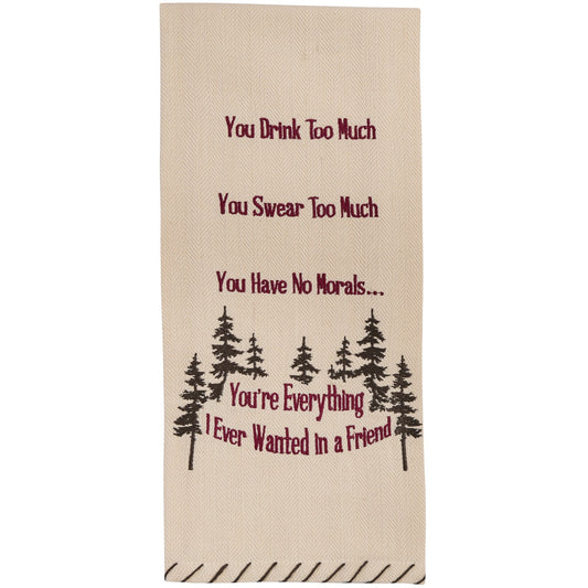 Park Designs You Drink Too Much Embroidered Dishtowel - Set of 6