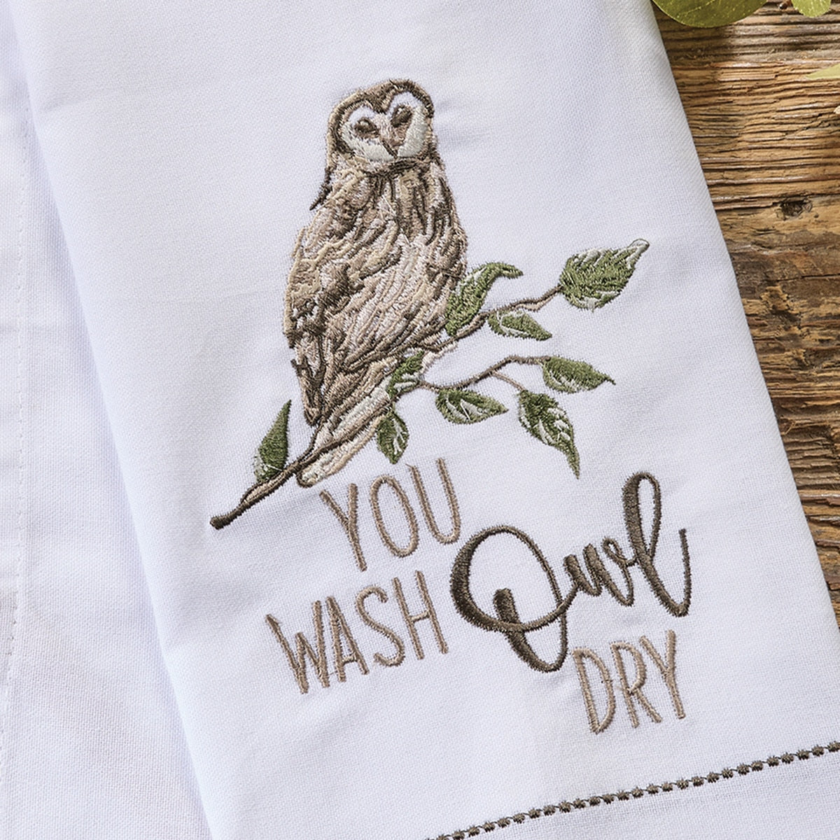 Park Designs You Wash Owl Dry Decorative Dishtowel - Set of 6