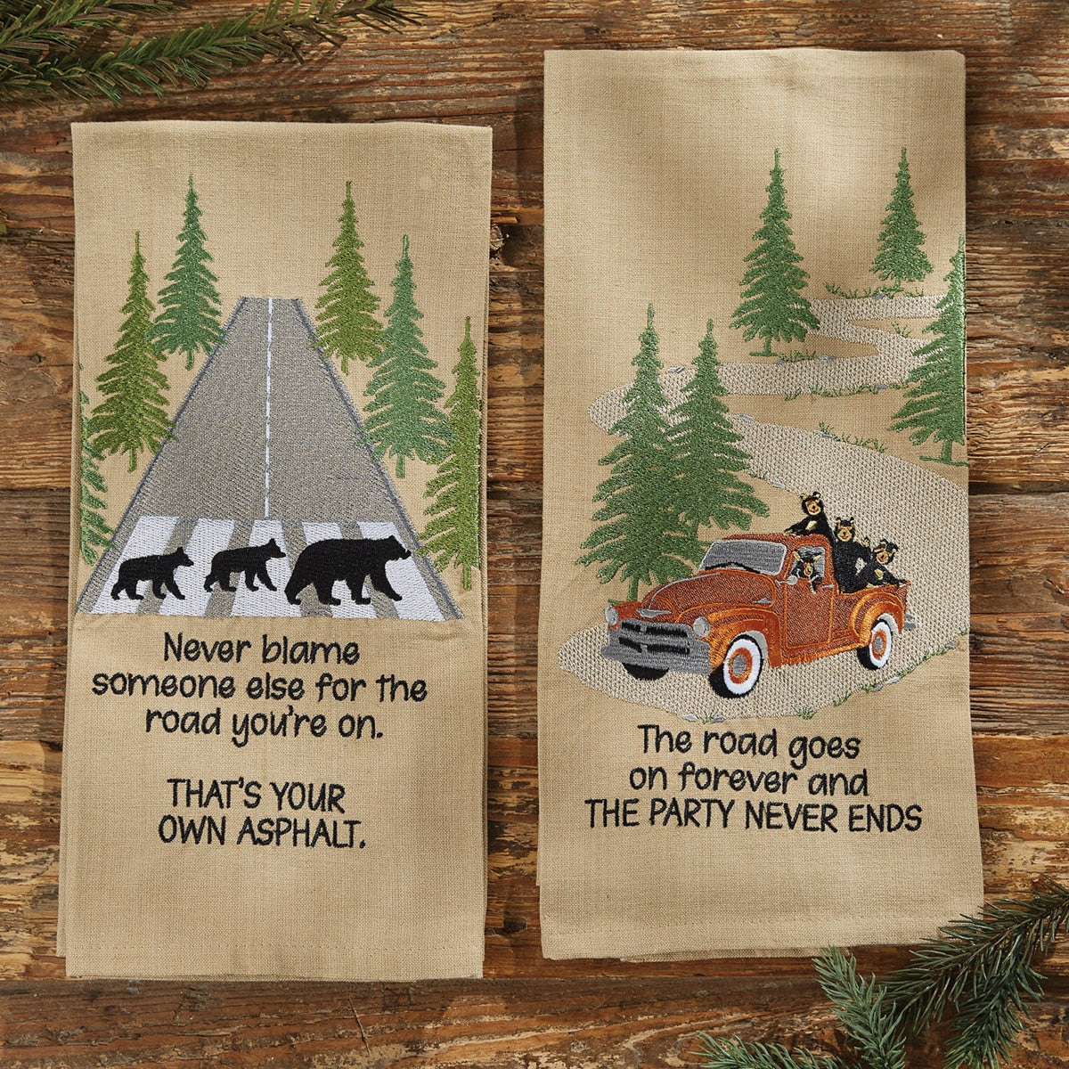 Park Designs Your Own Asphalt Dishtowel - Set of 6