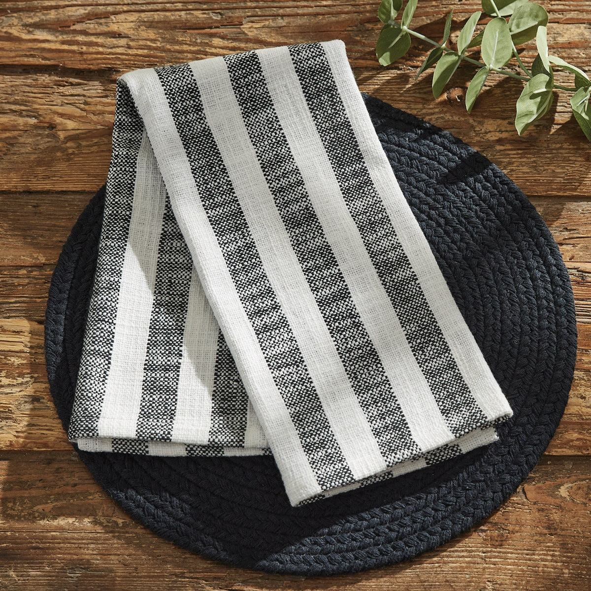 Park Designs Ziva Dishtowel Black - Set of 6