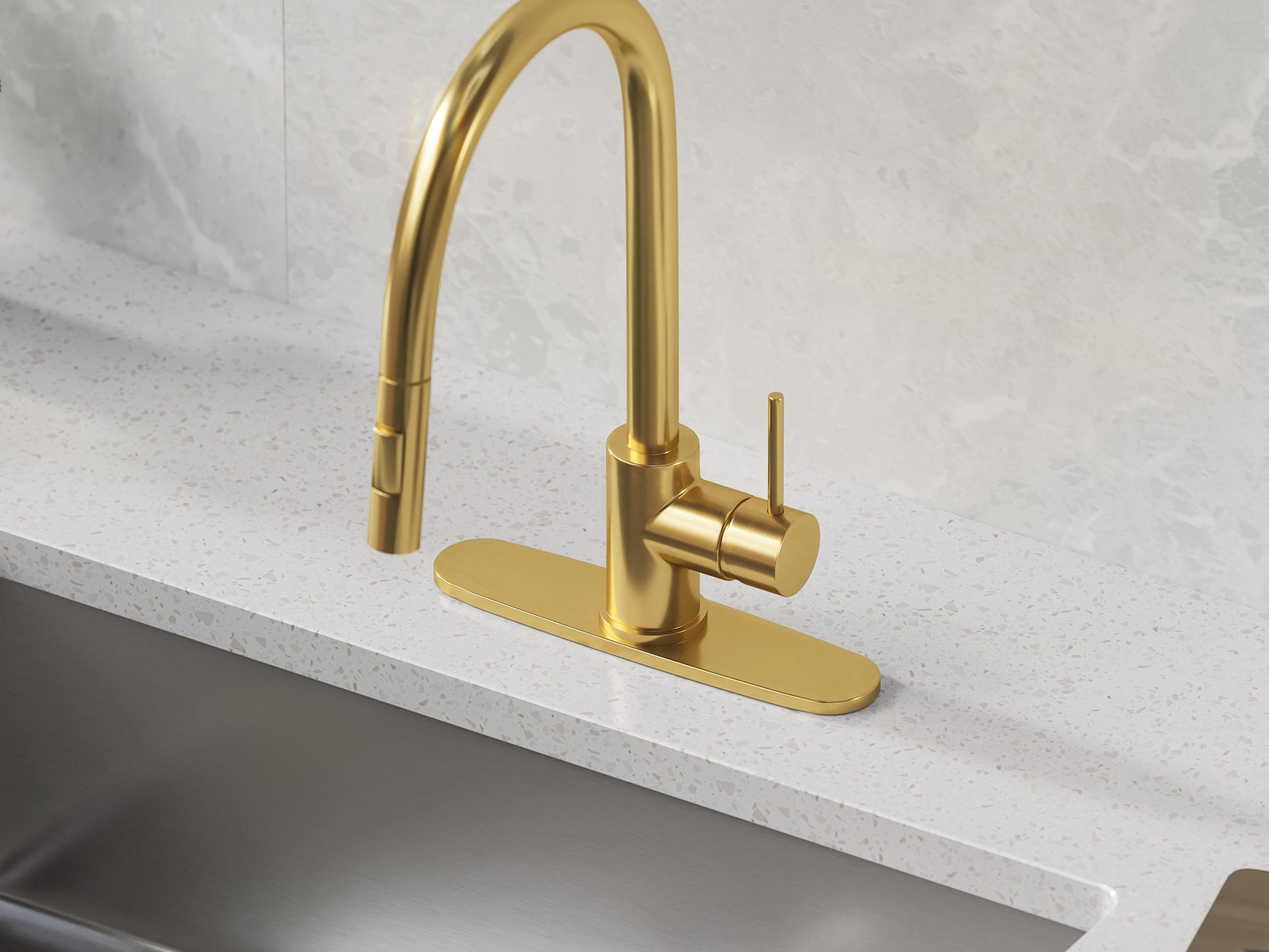 Pelican International 10" Brushed Gold Deck Plate