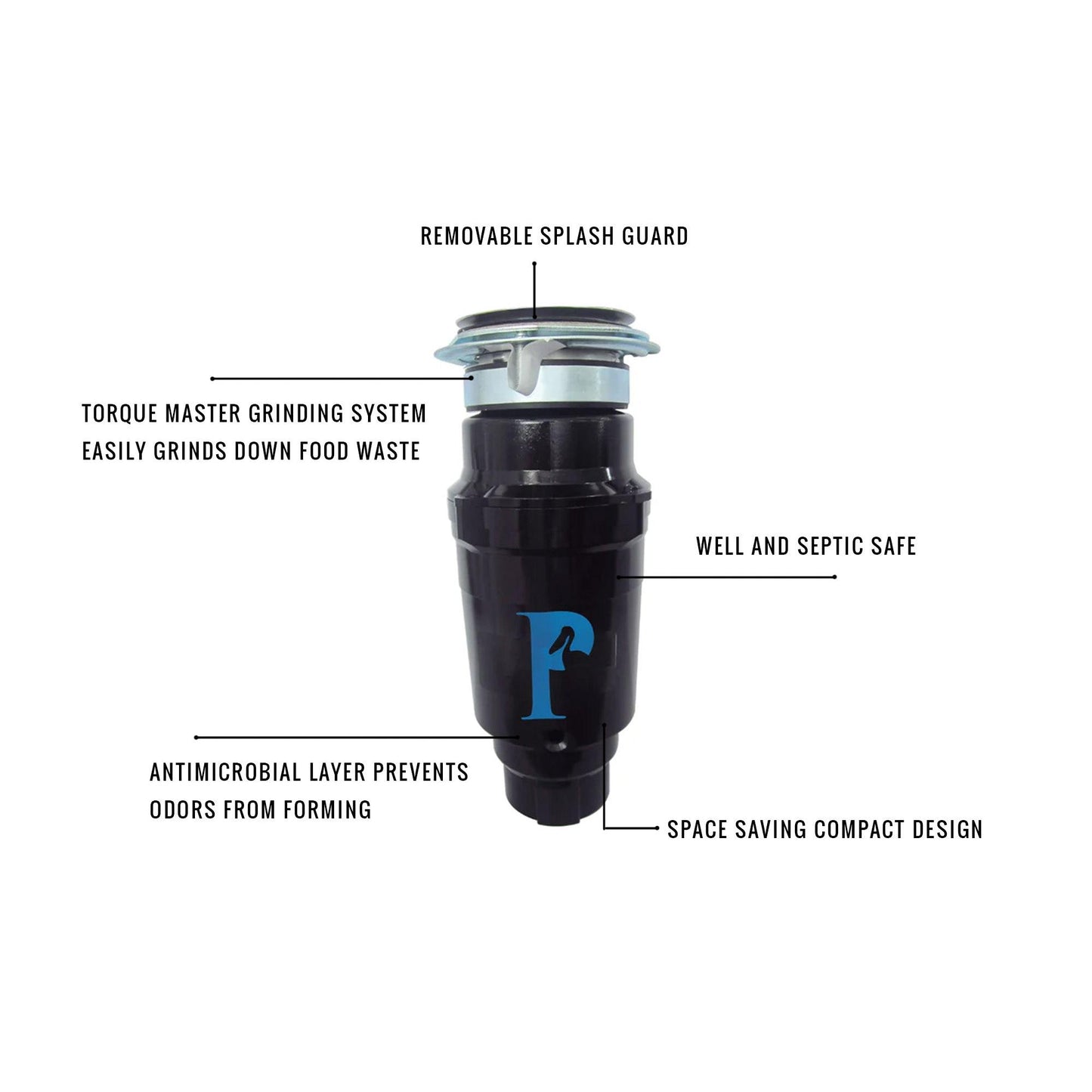 Pelican International 1/2 Horse Power Pelicanator Garbage Disposal
