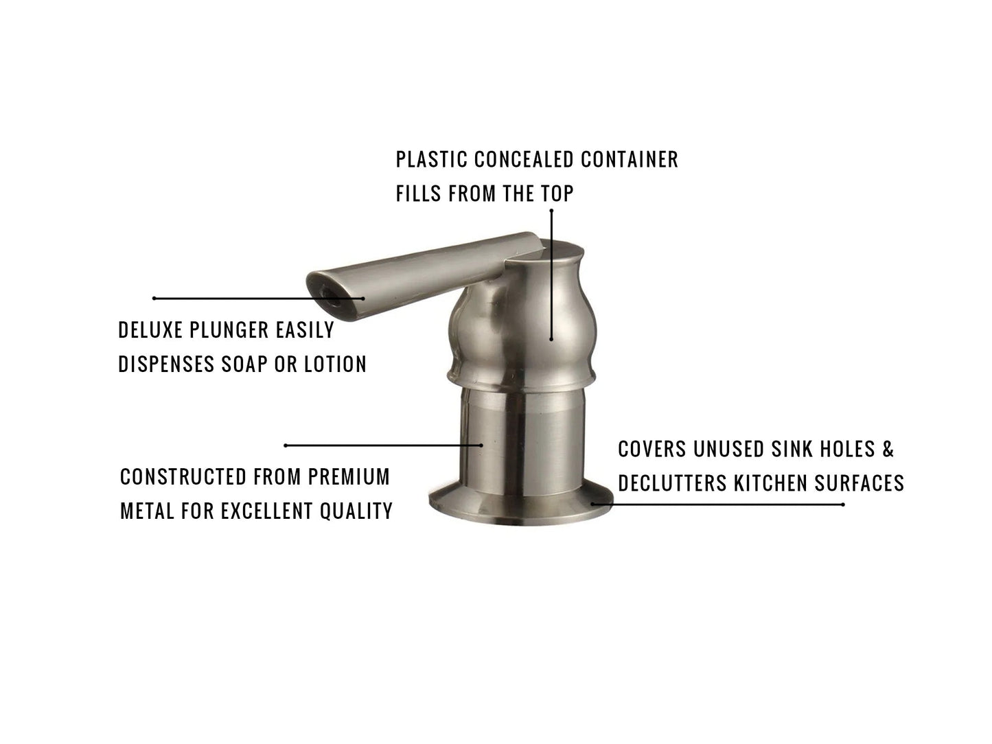 Pelican International Brushed Gold Soap Dispenser