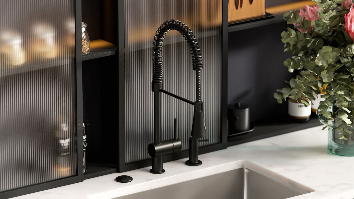 Pelican International Matte Black Air Switch Assembly Garbage Disposal Button With Hose