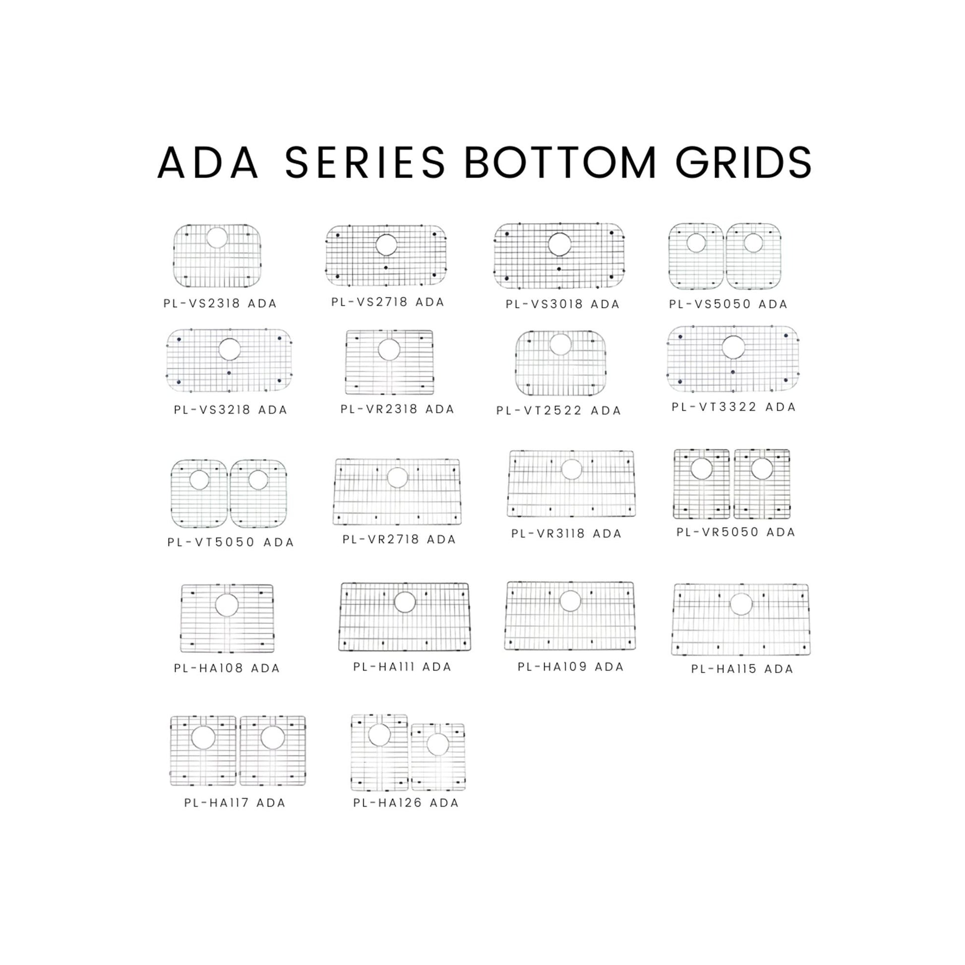 Pelican International Stainless Steel Bottom Grid for PL-VS2718 ADA Compliant Kitchen Sink