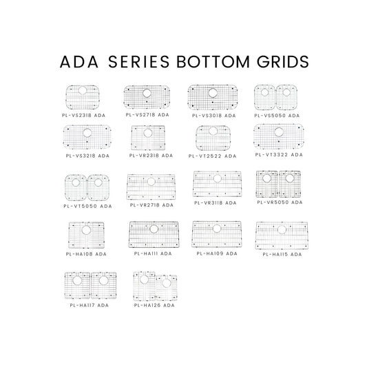 Pelican International Stainless Steel Bottom Grid for PL-VS2718 ADA Compliant Kitchen Sink