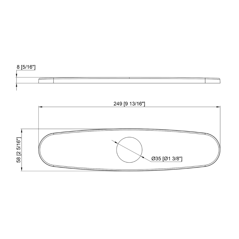 Pelican Int'l 10" Matte Black Deck Plate