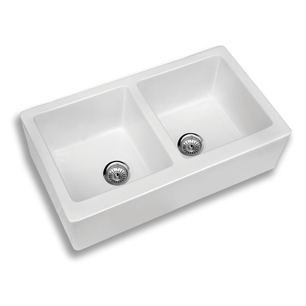 Pelican Int'l Coral Series PL-4060 33" x 19 1/2" White Porcelain Farmhouse Kitchen Sink