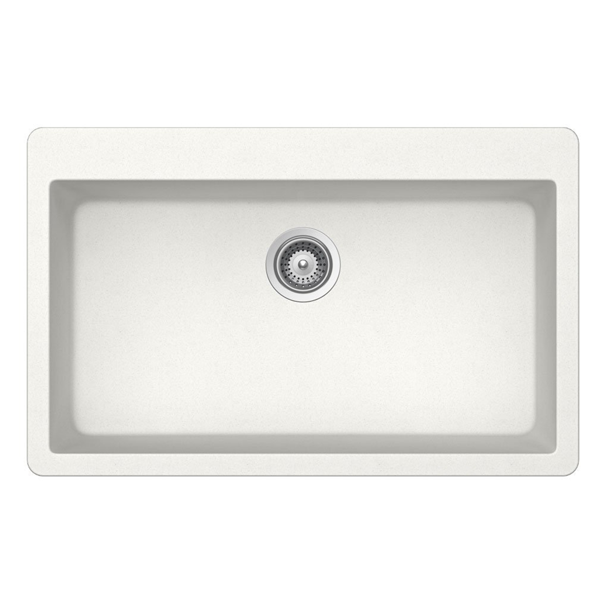Pelican Int'l Crystallite Series PL-100 33" x 20 7/8" Alpina Granite Composite Topmount/ Undermount Kitchen Sink