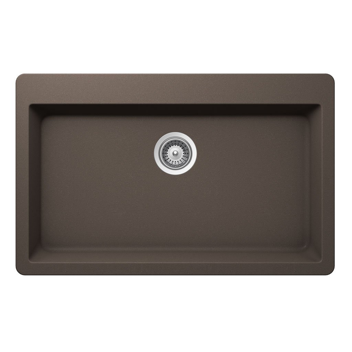 Pelican Int'l Crystallite Series PL-100 33" x 20 7/8" Mocha Granite Composite Topmount/ Undermount Kitchen Sink