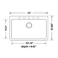 Pelican Int'l Crystallite Series PL-100 33" x 20 7/8" Sand Granite Composite Topmount/ Undermount Kitchen Sink