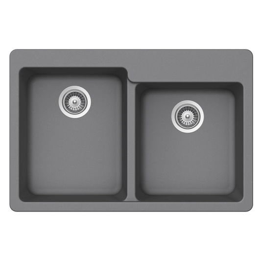 Pelican Int'l Crystallite Series PL-175 33" x 22" Chroma Granite Composite Topmount/ Undermount Kitchen Sink