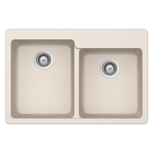 Pelican Int'l Crystallite Series PL-175 33" x 22" Sand Granite Composite Topmount/ Undermount Kitchen Sink