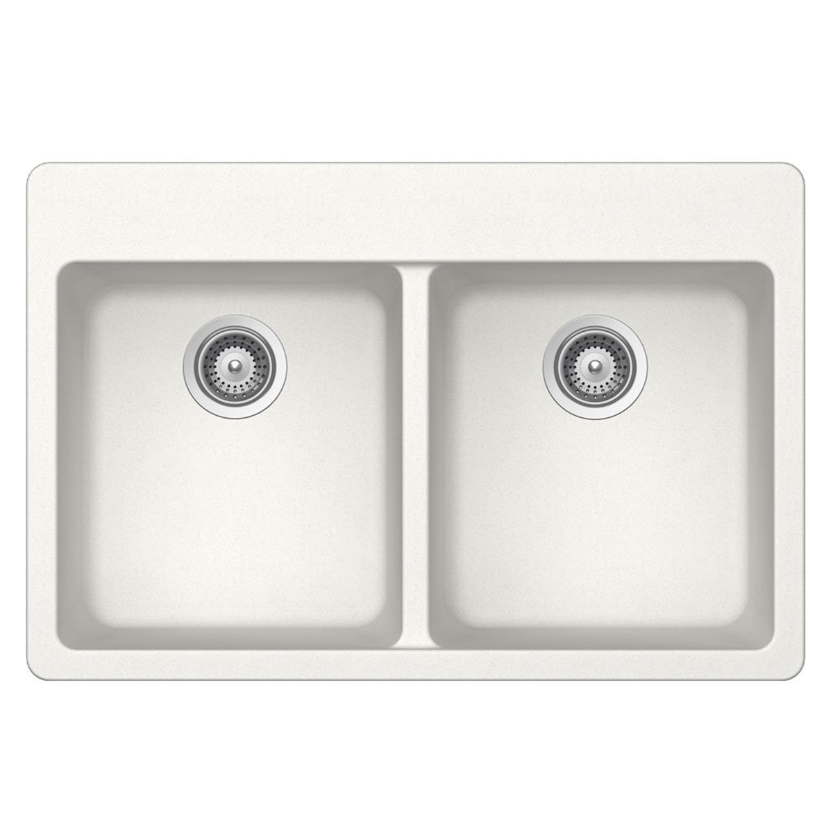 Pelican Int'l Crystallite Series PL-200 33" x 22" Alpina Granite Composite Topmount/ Undermount Kitchen Sink