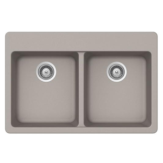 Pelican Int'l Crystallite Series PL-200 33" x 22" Concrete Granite Composite Topmount/ Undermount Kitchen Sink