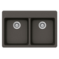 Pelican Int'l Crystallite Series PL-200 33" x 22" Gunmetal Granite Composite Topmount/ Undermount Kitchen Sink