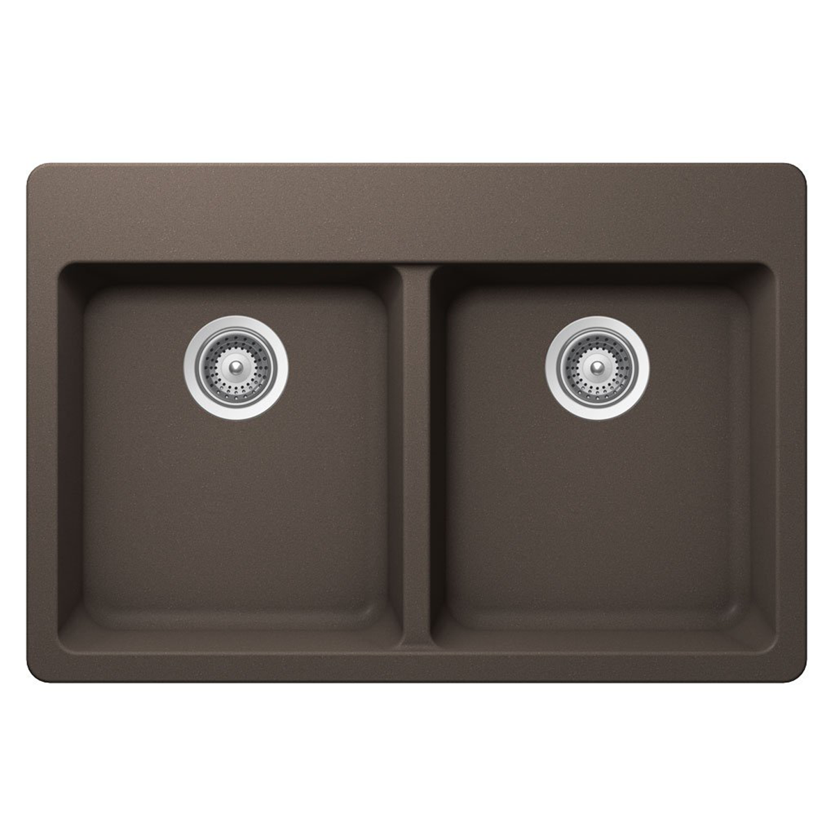 Pelican Int'l Crystallite Series PL-200 33" x 22" Mocha Granite Composite Topmount/ Undermount Kitchen Sink