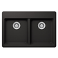 Pelican Int'l Crystallite Series PL-200 33" x 22" Onyx Granite Composite Topmount/ Undermount Kitchen Sink