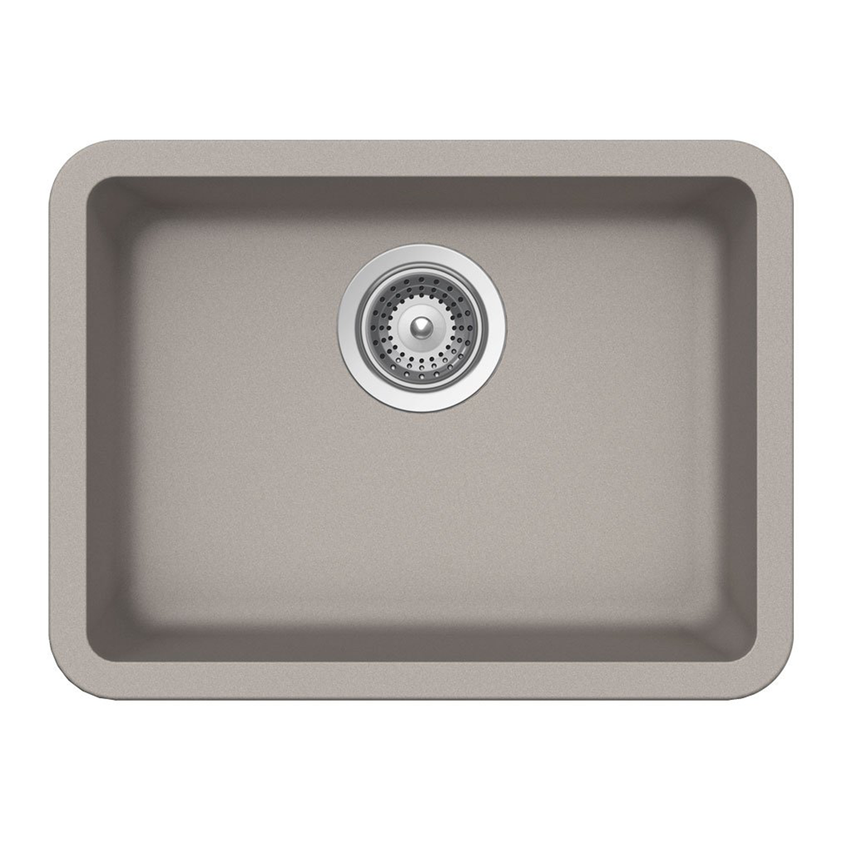 Pelican Int'l Crystallite Series PL-350 19 3/4" x 14 7/8" Concrete Granite Composite Undermount Kitchen Sink
