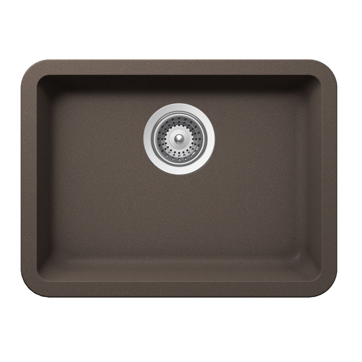 Pelican Int'l Crystallite Series PL-350 19 3/4" x 14 7/8" Mocha Granite Composite Undermount Kitchen Sink
