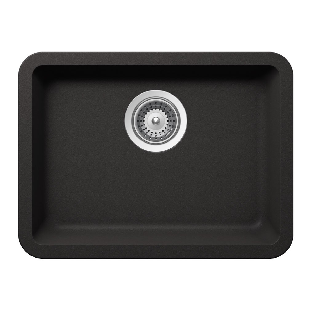 Pelican Int'l Crystallite Series PL-350 19 3/4" x 14 7/8" Onyx Granite Composite Undermount Kitchen Sink