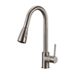 Pelican Int'l Fountain Series PL-8211 Single Hole Pull Down Kitchen Faucet In Brushed Nickel