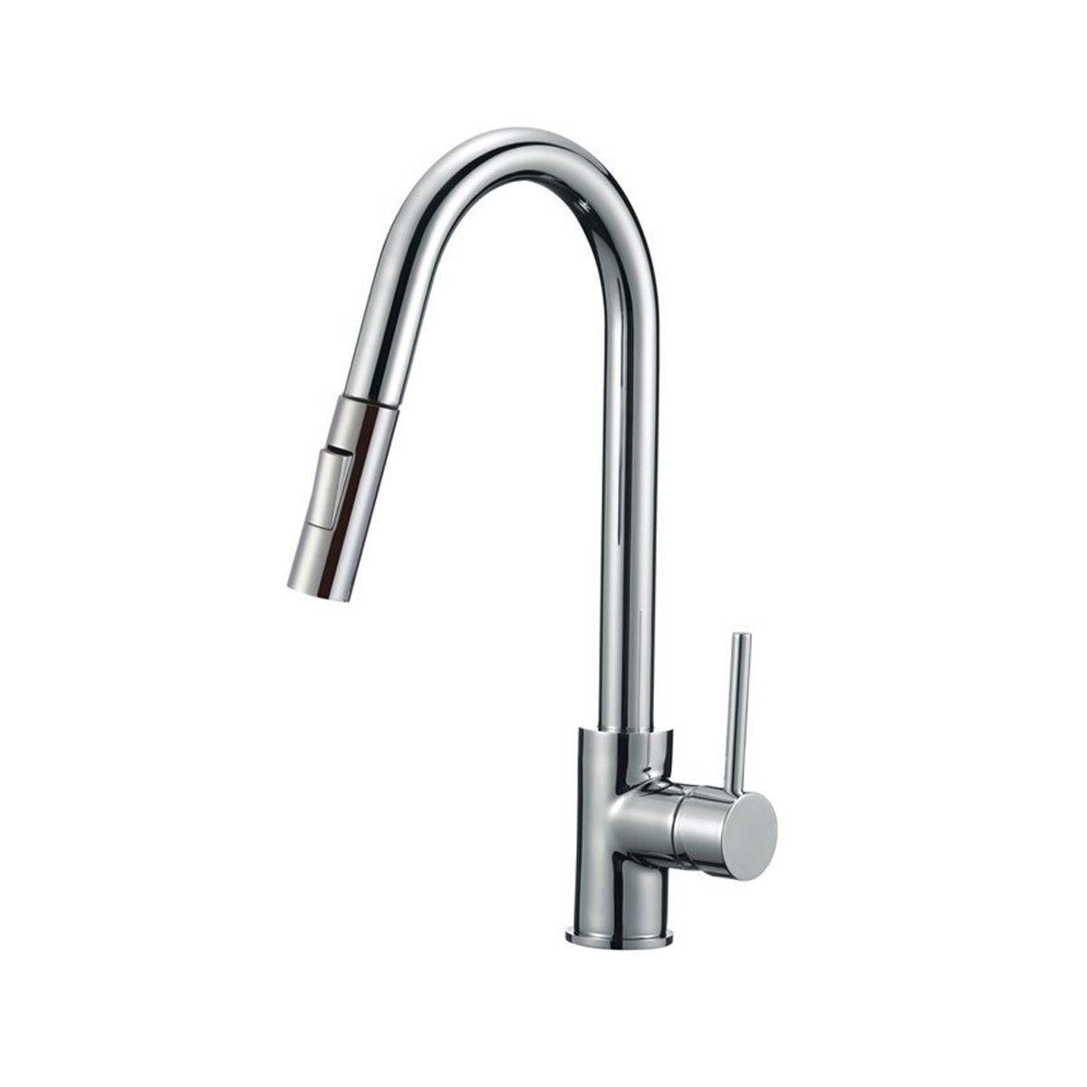Pelican Int'l Fountain Series PL-8231 Single Hole Pull Down Kitchen Faucet In Brushed Nickel