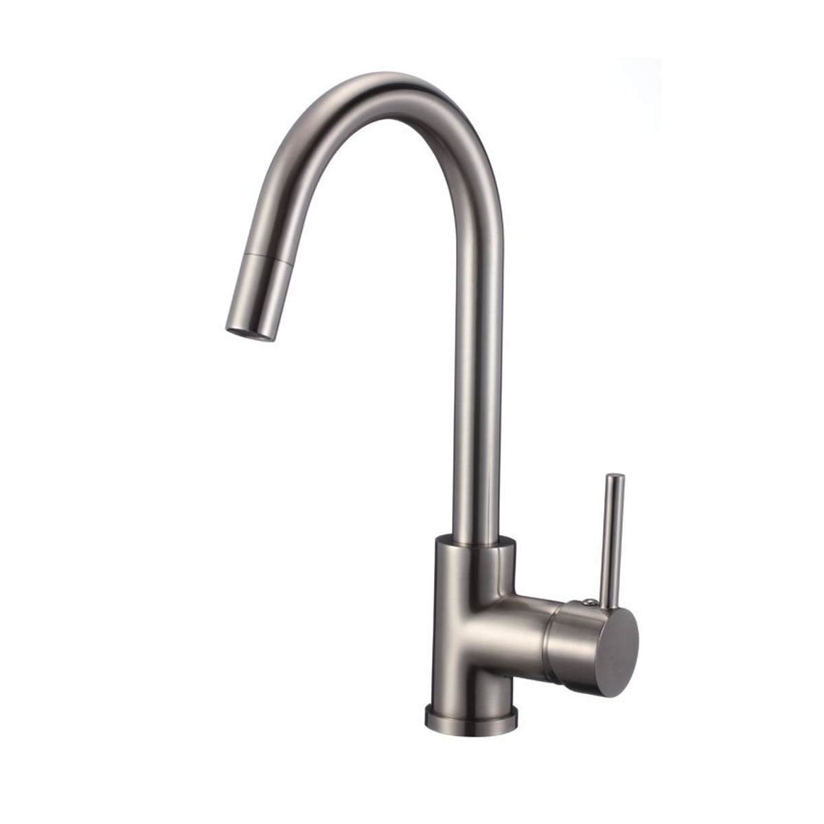 Pelican Int'l Fountain Series PL-8237 Single Hole Kitchen Faucet In Brushed Nickel