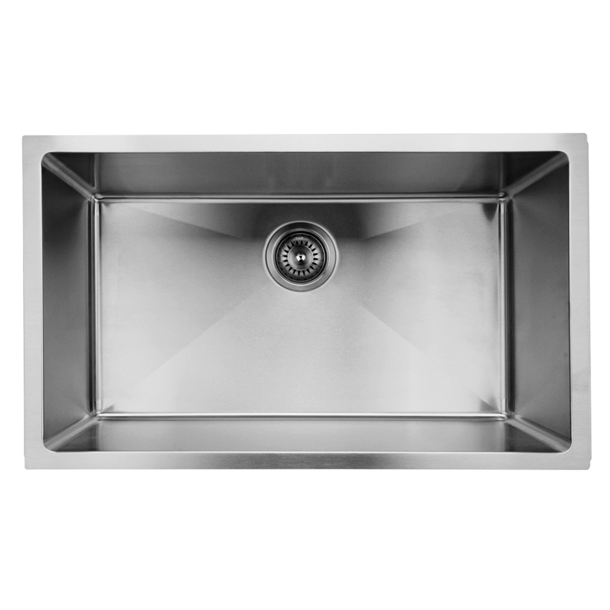 Pelican Int'l Handmade Series PL-HA109 R0 16 Gauge Stainless Steel Undermount Kitchen Sink 30" x 18" with Micro Radius Corners