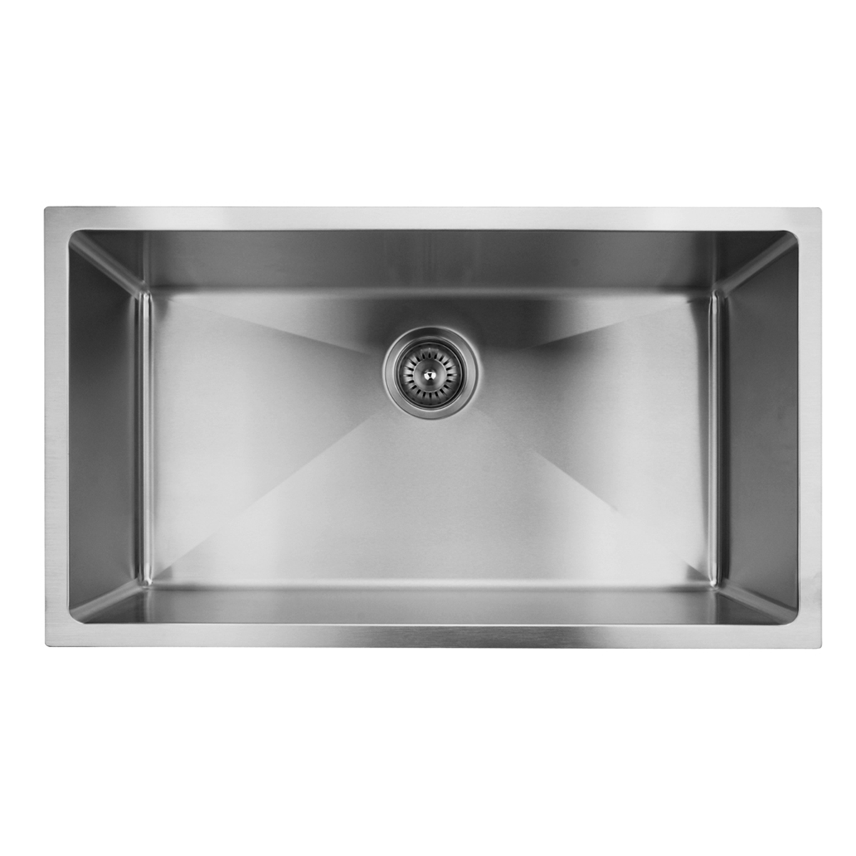 Pelican Int'l Handmade Series PL-HA115 R0 16 Gauge Stainless Steel Undermount Kitchen Sink 32" x 18" with Micro Radius Corners