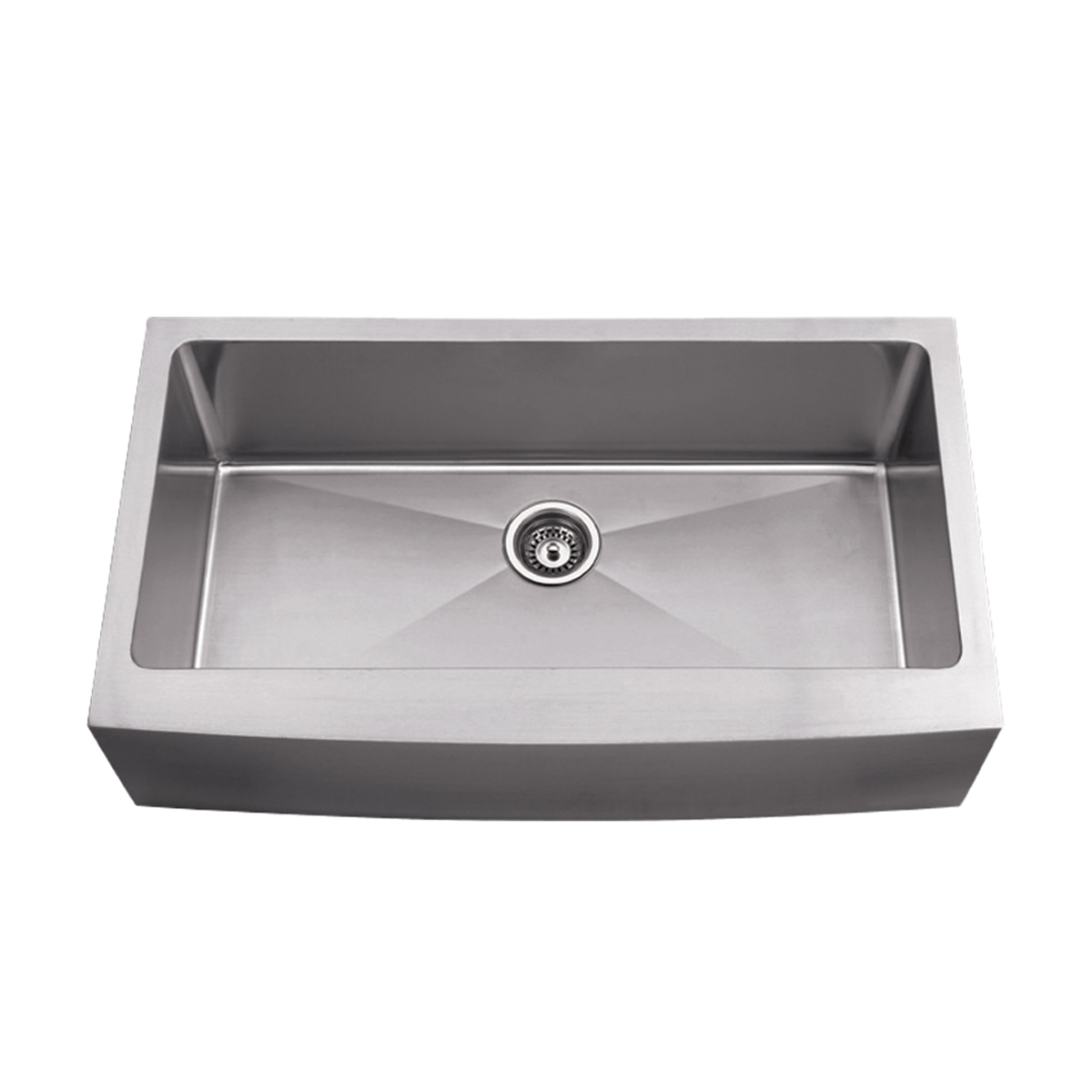 Pelican Int'l Handmade Series PL-HA122 R15 16 Gauge Stainless Steel Farmhouse Kitchen Sink 32 7/8" x 20 3/4" with Micro Radius Corners