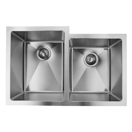 Pelican Int'l Handmade Series PL-HA126 R15 16 Gauge Stainless Steel Undermount Kitchen Sink 31 1/4" x 20 1/2" with Micro Radius Corners