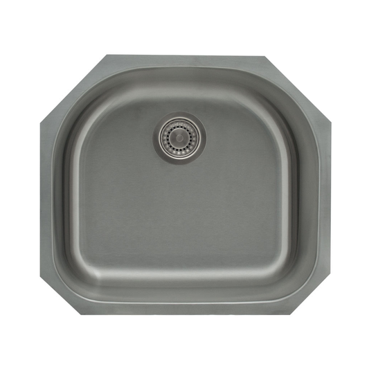 Pelican Int'l Signature Series PL-VS2321 18 Gauge Stainless Steel Single Bowl Undermount Kitchen Sink 23 1/2" x 21"