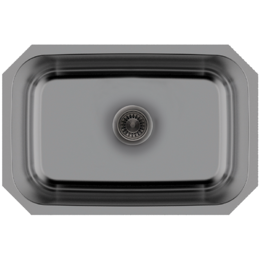 Pelican Int'l Signature Series PL-VS2718 18 Gauge Stainless Steel Single Bowl Undermount Kitchen Sink 27" x 17 3/4"