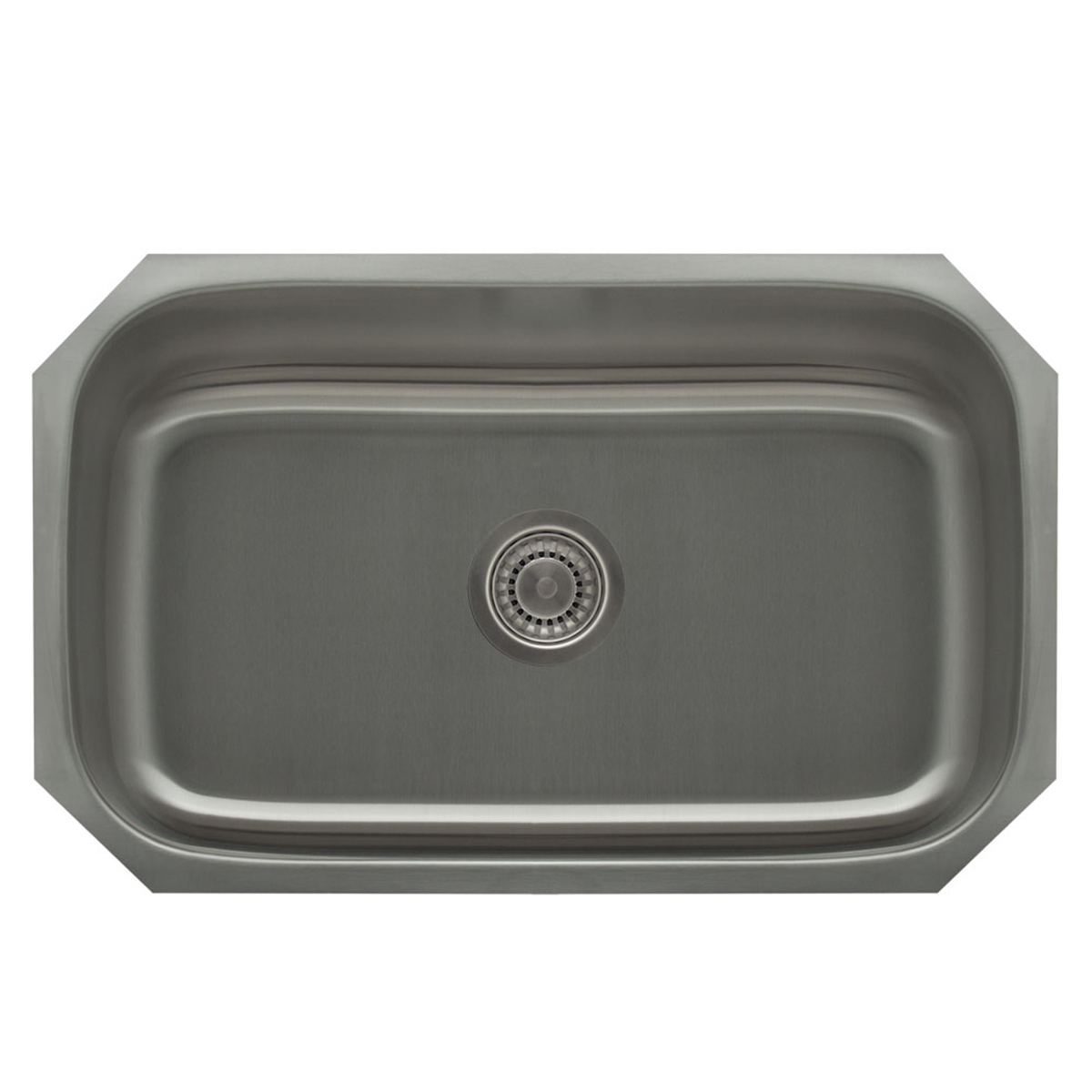 Pelican Int'l Signature Series PL-VS3018 ADA Compliant 18 Gauge Stainless Steel Single Bowl Undermount Kitchen Sink 30" x 18"