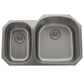 Pelican Int'l Signature Series PL-VS3070 16 Gauge Stainless Steel Double Bowl Undermount Kitchen Sink 31 1/2" x 20 1/2"