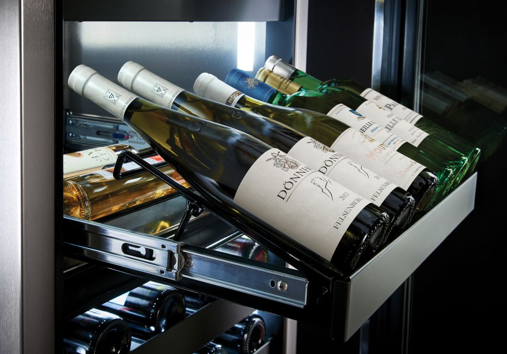 Perlick 24" Column Wine Dual Zone Solid Overlay Ready Hinged Right