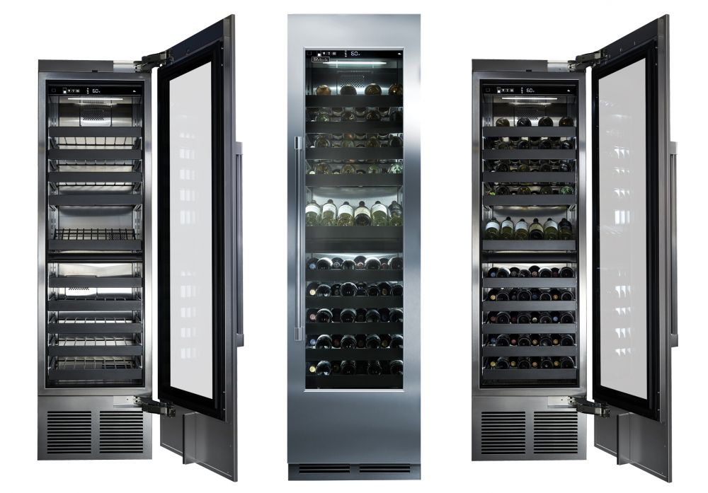 Perlick 24" Column Wine Dual Zone Solid Overlay Ready Hinged Right