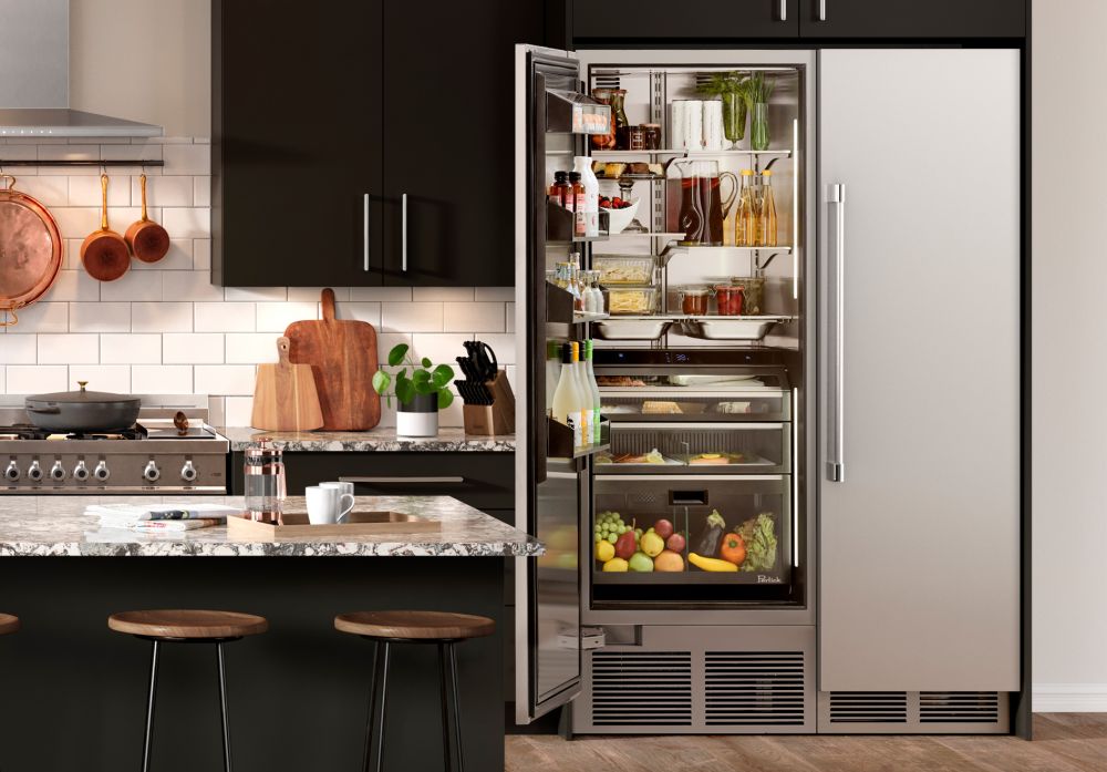 Perlick 30" Column Refrigerator Solid Overlay Ready Hinged Right