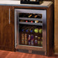 Perlick ADA Height 24" Compliant Indoor Beverage Center 24" ADA Height Compliant Indoor Beverage Center with Fully Integrated Panel-Ready Glass Door Hinge Left