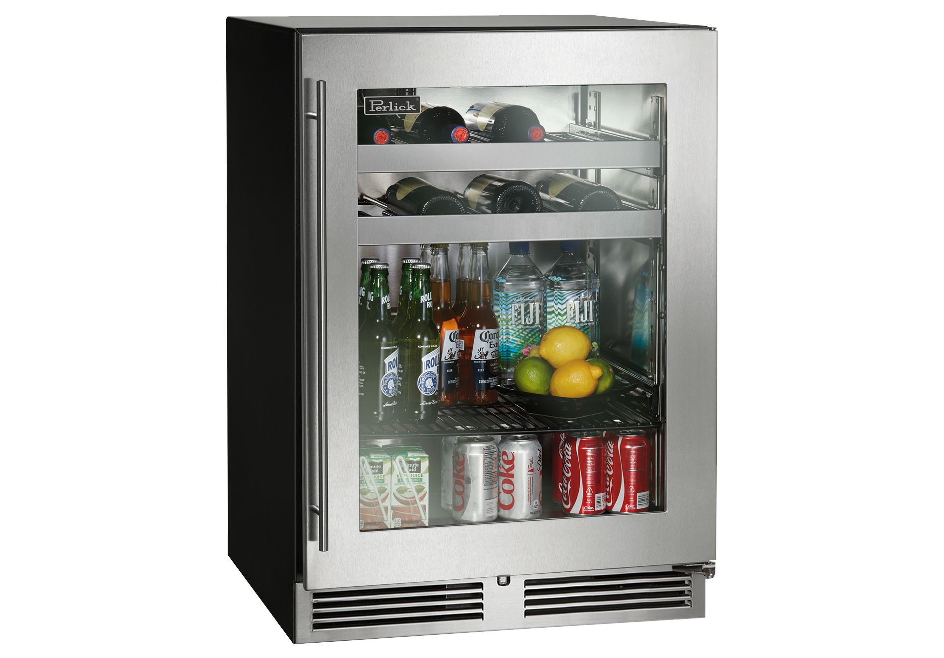 Perlick C-Series 24" Indoor Beverage Center with Stainless Steel Glass Door Hinge Left
