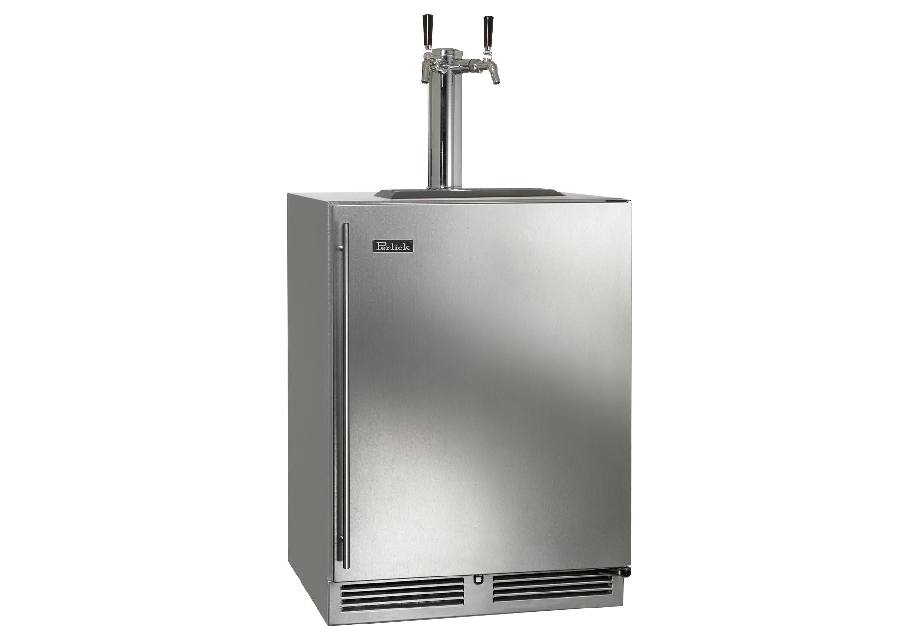 Perlick C-Series 24" Outdoor Keg Dispenser - Single Tap with Stainless Steel Solid Door Hinge Right with Lock