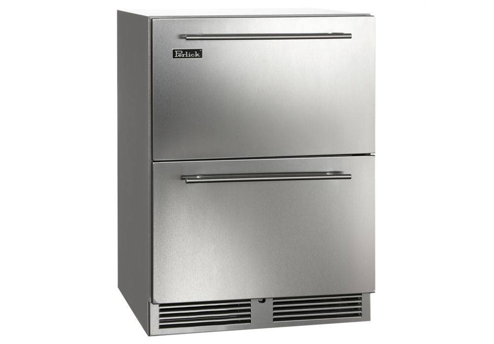 Perlick C-Series 24" Outdoor Refrigerator Drawers Fully Integrated Panel-Ready with Lock